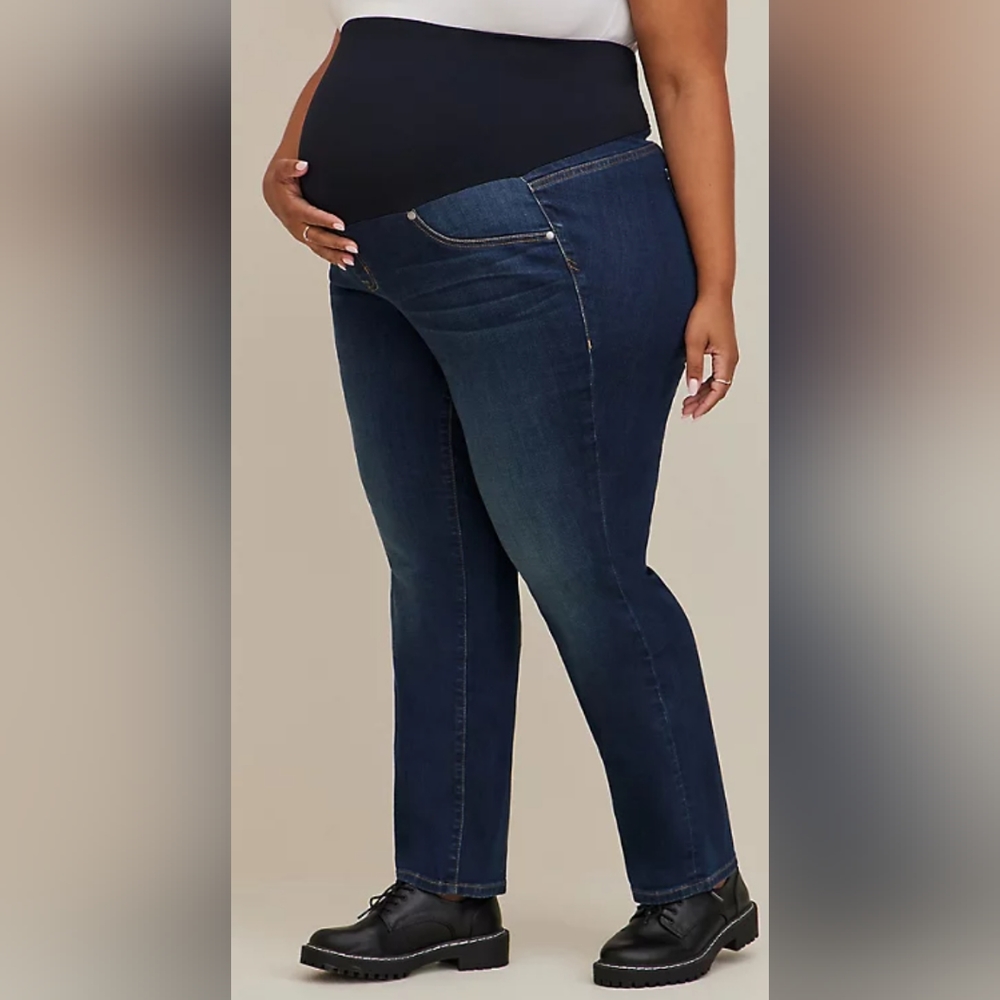 Torrid Maternity Straight Leg Jeans 28R - Picture 2 of 5